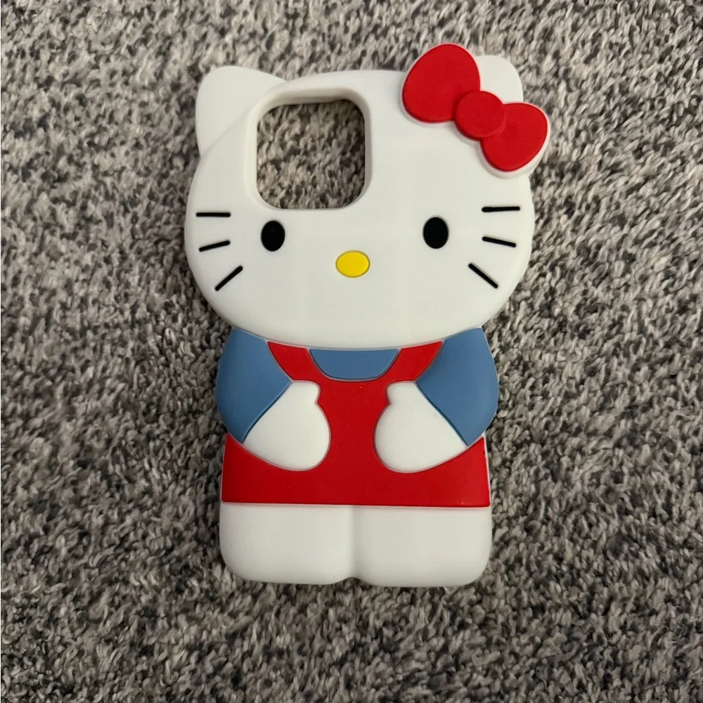 iPhone 16 Pro Max Blue and Red 3D Hello Kitty Case